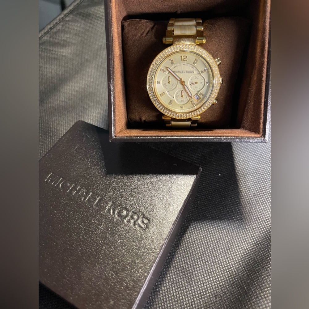 Michael Kors Rose Gold Watch Stainless Steel and Pavé Crystal